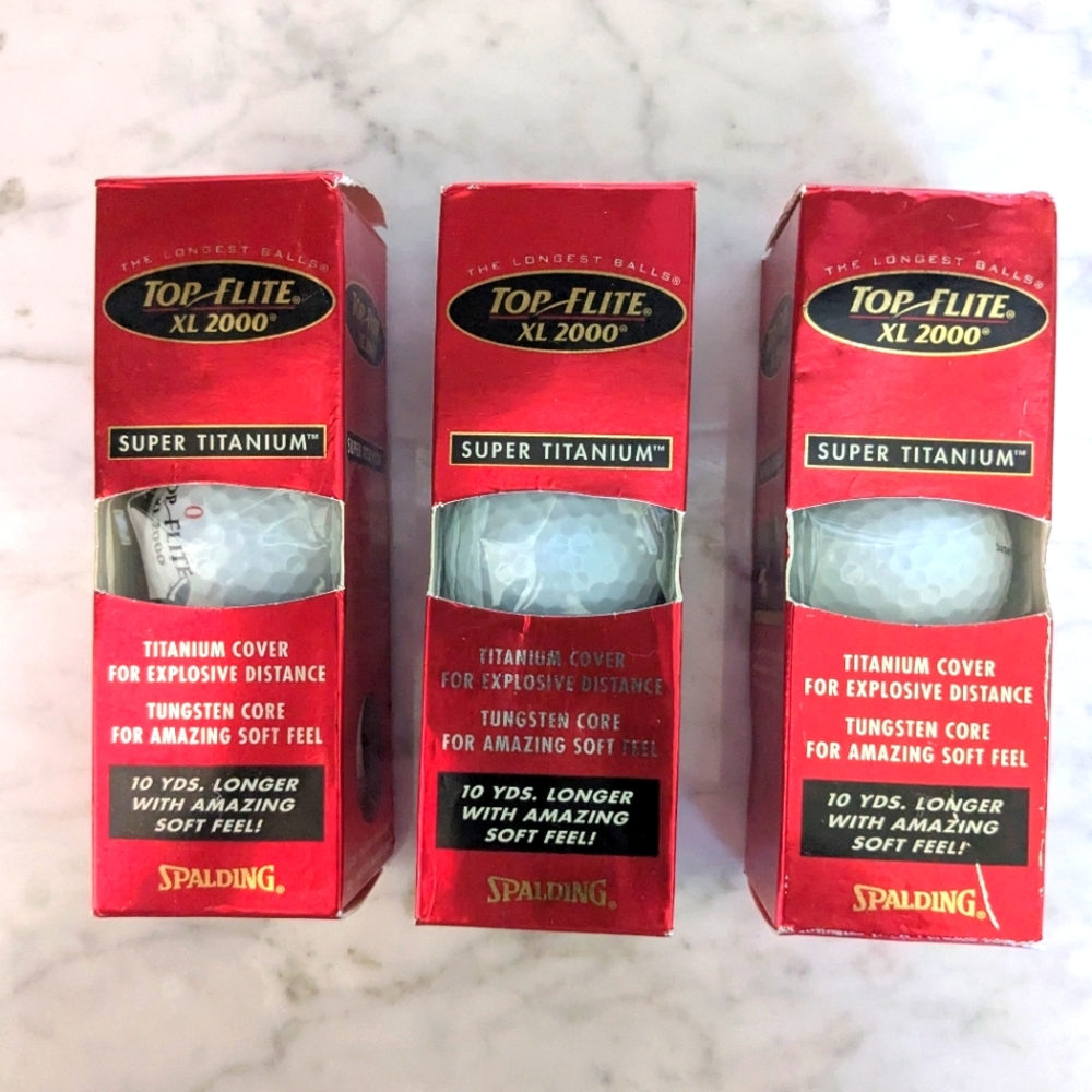 Top Flite Golf Balls. 3 Pk Of 3. NIB